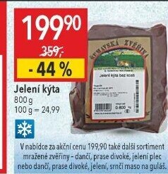 Kýta jelení bez kosti mražená Šumavská zvěřina
