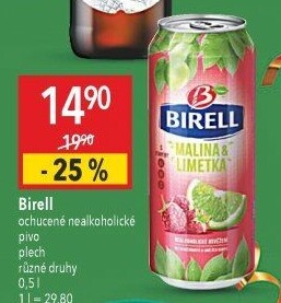 Nealkoholické pivo ochucené Birell