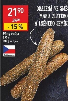 Pečivo Párty večka