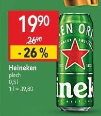 Pivo světlý ležák Heineken
