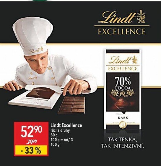 Čokoláda Excellence Lindt
