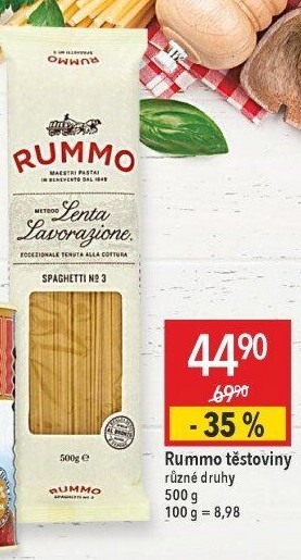 Semolinové těstoviny Rummo