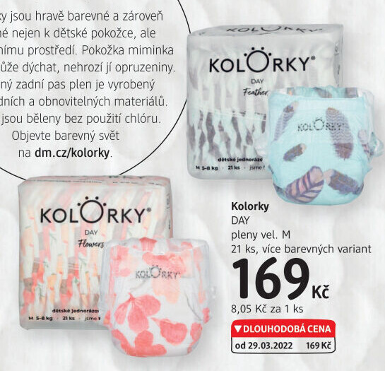 Dětské eko pleny Day Kolorky