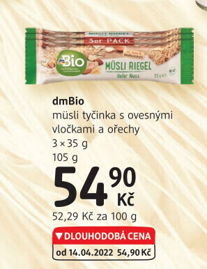 Müsli tyčinka dm Bio