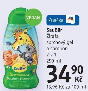 Šampon a sprchový gel 2v1 dětský Saubär