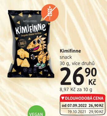 Snack bez lepku pro děti bio Kimifinne Mclloyd'