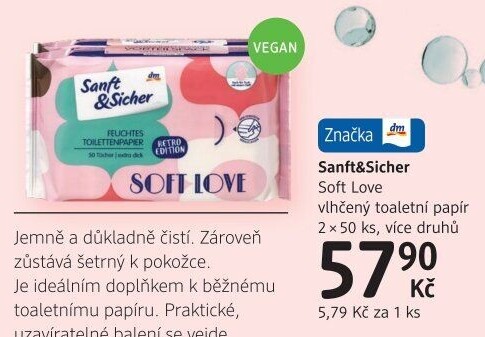 Toaletní papír vlhčený Sanft&amp