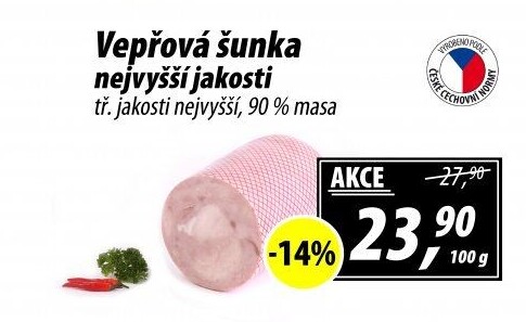 Šunka vepřová nejvyšší jakosti