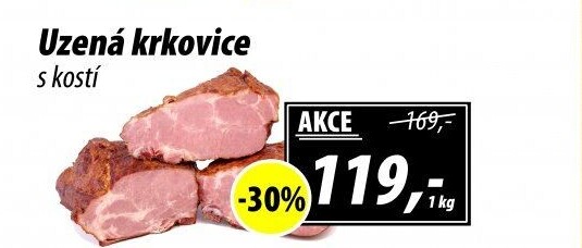 Uzená krkovice s kostí