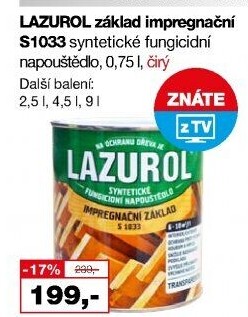Impregnační základ na dřevo Lazurol