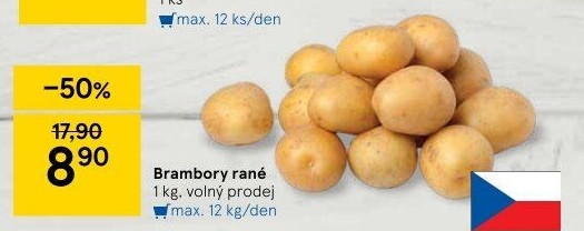 Brambory konzumní rané