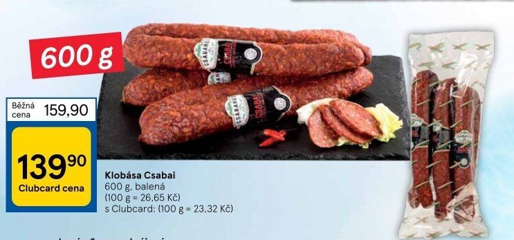 Čabajská klobása Csabai Csabahús