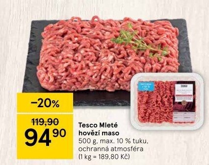 Hovězí mleté maso Tesco