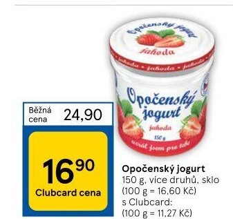Jogurt ochucený Opočenský Bohemilk