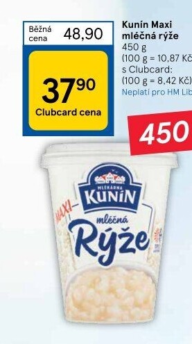 Mléčná rýže Kunín