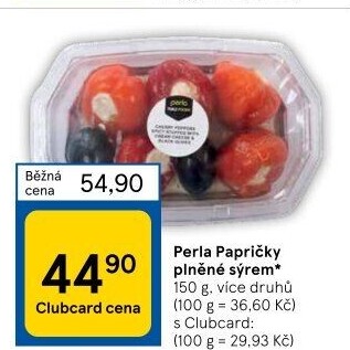 Papriky plněné sýrem Perla