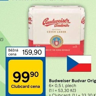 Pivo světlý ležák B: Original Budweiser Budvar