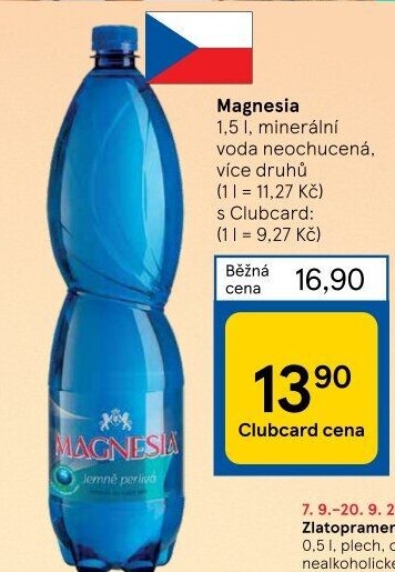 Přírodní voda Magnesia