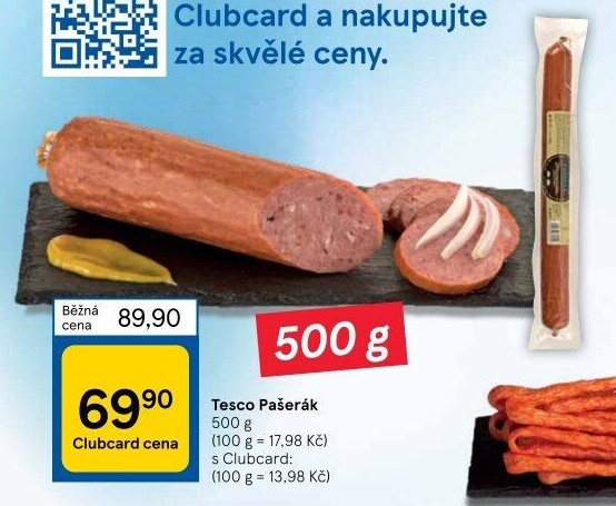 Salám Pašerák Tesco