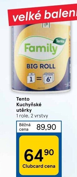 Utěrky kuchyňské 2vrstvé Family Big roll Tento
