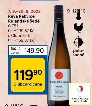 Víno Rulandské šedé Réva Rakvice