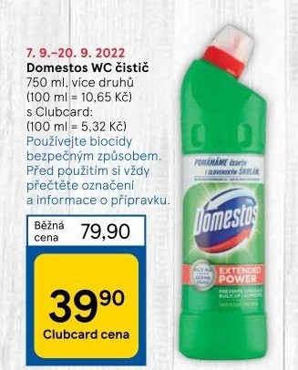 Čistič WC gelový Domestos