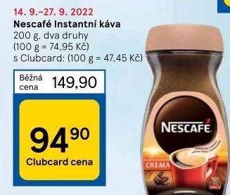 Instantní kávy Nescafé