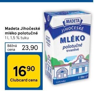 Mléko trvanlivé Jihočeské Madeta - 1,5% polotučné