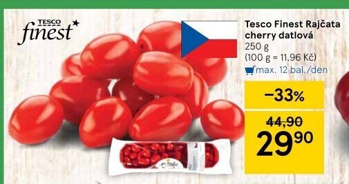 Rajčata cherry Tesco Finest