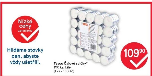 Svíčky čajové Tesco