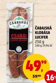 Čabajská klobása Lucifer Csabahús