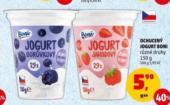 Jogurt ochucený Boni