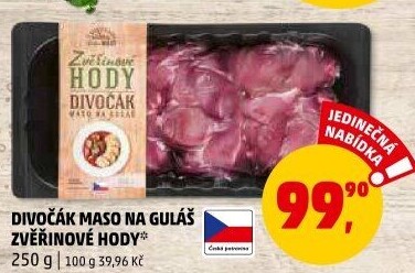 Maso na guláš z divočáka Zvěřinové hody Dobré maso