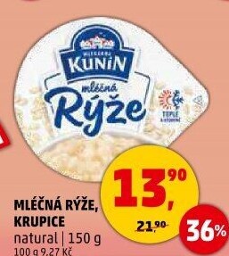 Mléčná rýže Kunín