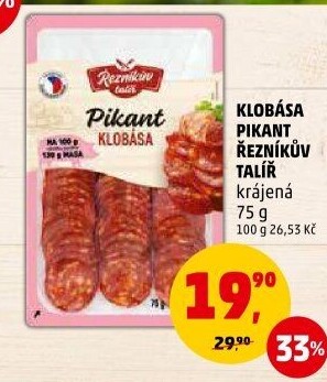 Pikantní klobása Řezníkův talíř