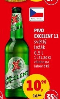 Pivo světlý ležák 11° Excelent