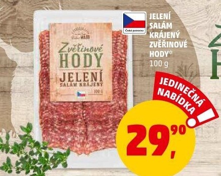 Salám jelení Zvěřinové hody Dobré maso