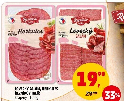 Salám lovecký Řezníkův talíř