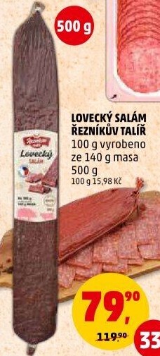 Salám lovecký Řezníkův talíř