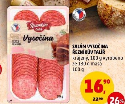 Salám Vysočina Řezníkův talíř