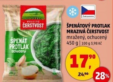 Špenátový protlak mražený Mrazivá Čerstvost