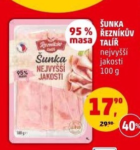 Šunka nejvyšší jakosti Řezníkův talíř