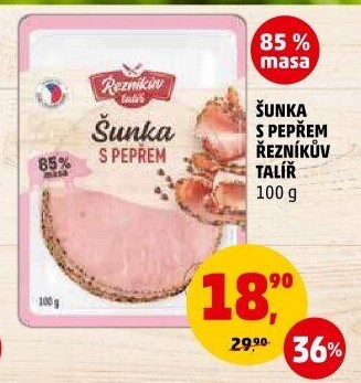 Šunka s pepřovým dekorem Řezníkův talíř