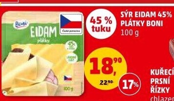 Sýr Eidam 45% Boni