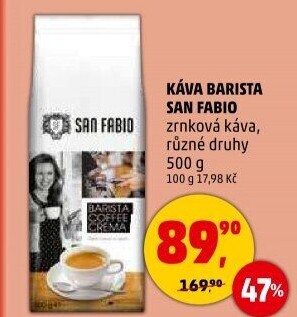Zrnková káva Barista San Fabio