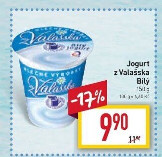 Bílý jogurt z Valašska Mlékárna Valašské Meziříčí