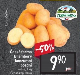Brambory konzumní pozdní Česká farma