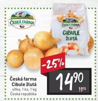 Cibule žlutá Česká Farma