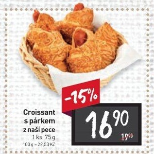 Croissant s párkem