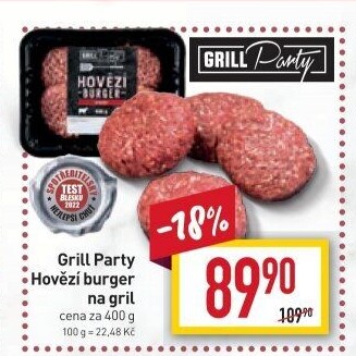 Hovězí burger Grill Party
